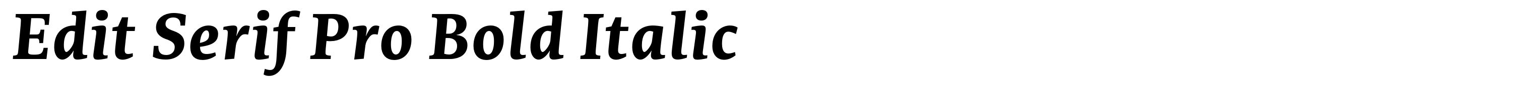 Serif Pro Bold Italic bearbeiten